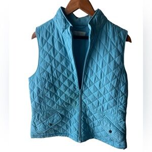 Talbots Quilted Blue Vest